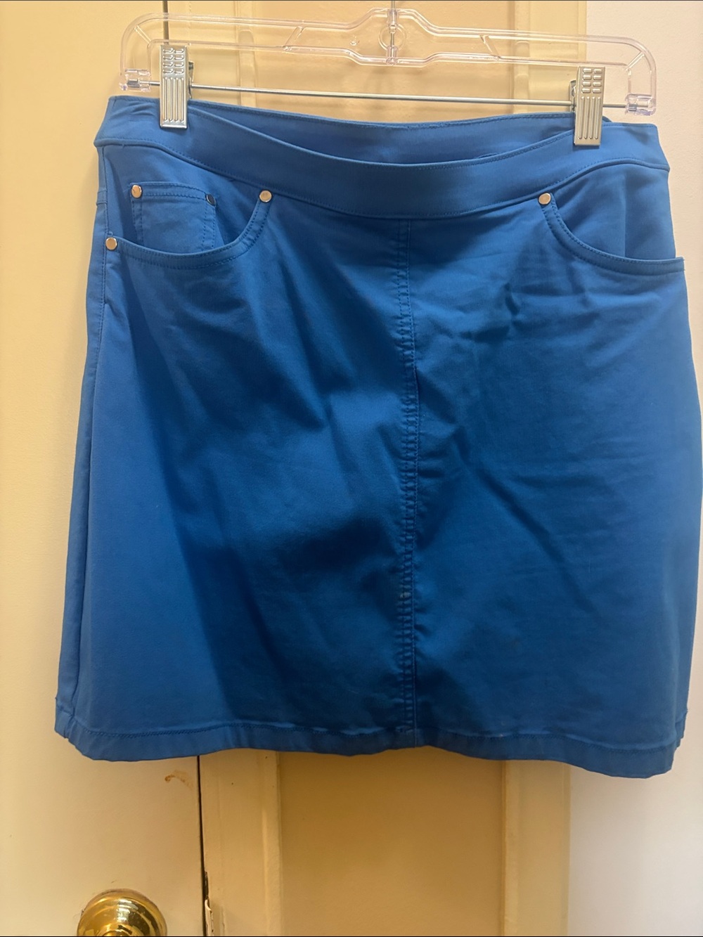 hearts of palm Royal Blue Ponte Mini Skirt